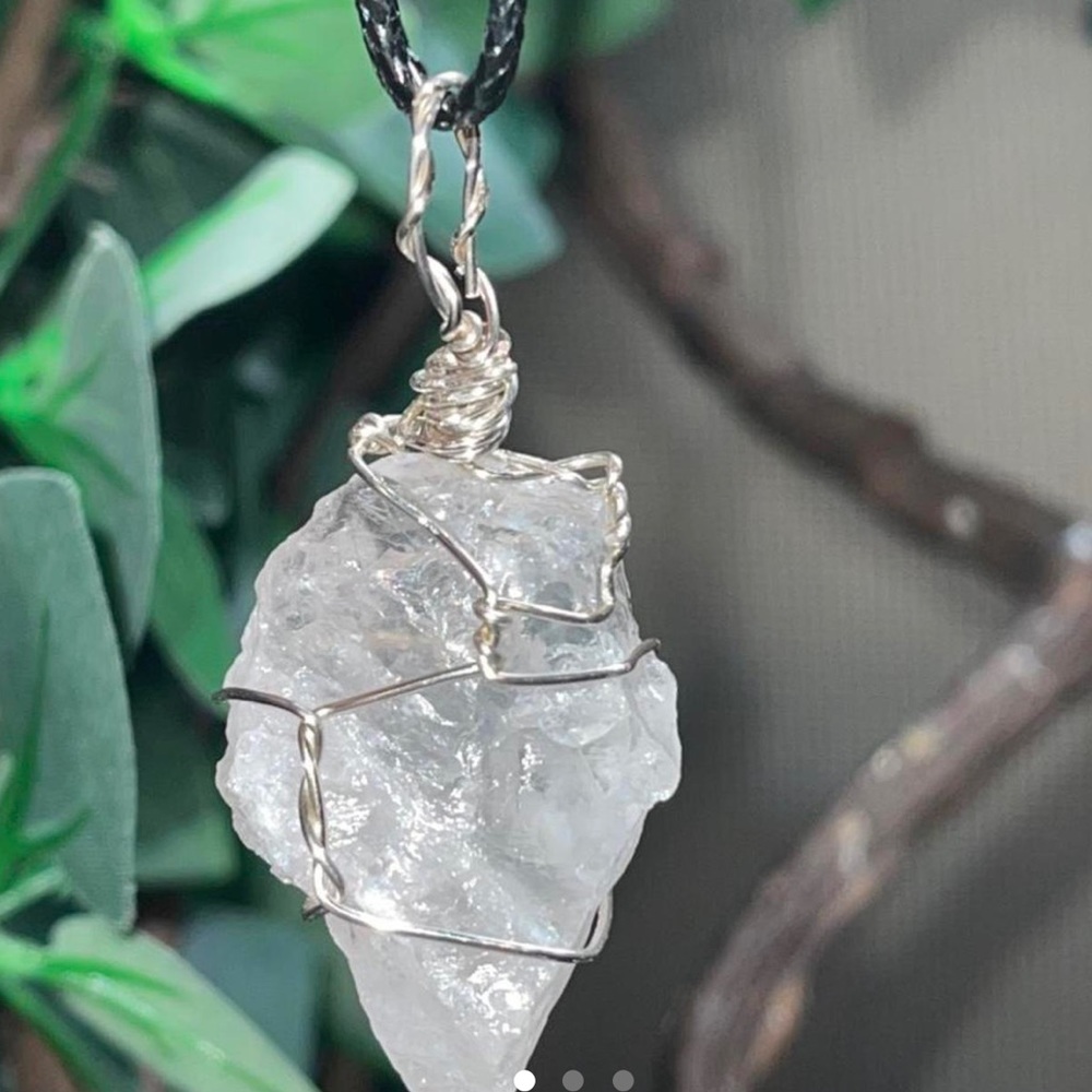 Clear Quartz crystal necklace